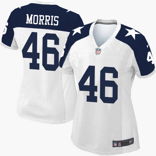 Women's Limited Alfred Morris Nike Jersey White Alternate - #46 Throwback NFL Dallas Cowboys